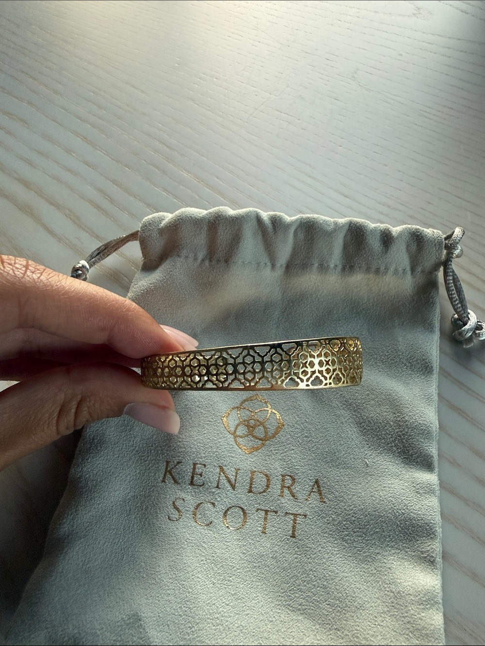 Kendra Scott Gold Cutout Filigree Bangle